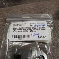 Wide 2 Piece Clipper Blades *gc, clean, mnr rusty, sharp?