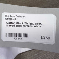 Cotton Stock Tie *gc, older, frayed ends, threads
