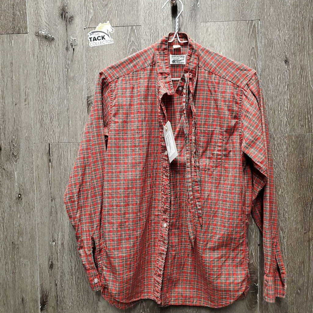 LS Show Shirt, tie/stock tie *gc, clean, older, puckers, crinkled