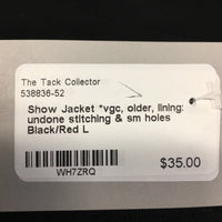 Show Jacket *vgc, older, lining: undone stitching & sm holes
