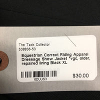 Dressage Show Jacket *vgc, older, repaired lining
