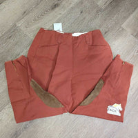 Vintage Side Zip Breeches, leather knees, ankle zips *vgc, mnr stains, threads, rubs & faded ankle edges
