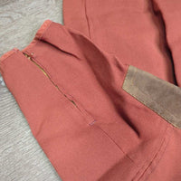 Vintage Side Zip Breeches, leather knees, ankle zips *vgc, mnr stains, threads, rubs & faded ankle edges
