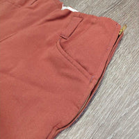 Vintage Side Zip Breeches, leather knees, ankle zips *vgc, mnr stains, threads, rubs & faded ankle edges

