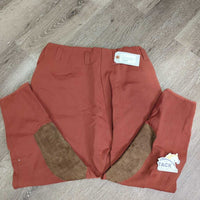 Vintage Side Zip Breeches, leather knees, ankle zips *vgc, mnr stains, threads, rubs & faded ankle edges
