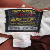 Vintage Side Zip Breeches, leather knees, ankle zips *vgc, mnr stains, threads, rubs & faded ankle edges
