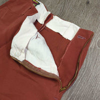 Vintage Side Zip Breeches, leather knees, ankle zips *vgc, mnr stains, threads, rubs & faded ankle edges
