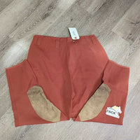 Vintage Side Zip Breeches, leather knees, ankle zips *vgc, mnr stains, threads, rubs & faded ankle edges
