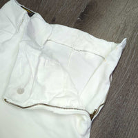 VINTAGE Side Zip Breeches, Leather Knee, ankle zips *vgc, mnr stains, threads & seam puckers
