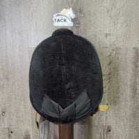 VINTAGE Velvet Riding Helmet NOT FOR RIDING, leather bag *like new
