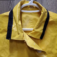 Coated Canvas Raincoat - Slicker *vgc, mnr stains, older?, marker, clean
