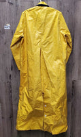 Coated Canvas Raincoat - Slicker *vgc, mnr stains, older?, marker, clean
