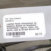 Leather Flash Attachment, 2x keepers, Buckle on Noseband Attachment *vgc/xc, clean, mnr dents, rubs & scrape
