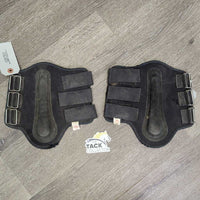 Thick Neoprene Closed Boots, velcro *gc/fair, dirty, faded, hairy, torn/frayed edges, rust, older, sm inside holes, slice
