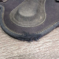 Thick Neoprene Closed Boots, velcro *gc/fair, dirty, faded, hairy, torn/frayed edges, rust, older, sm inside holes, slice
