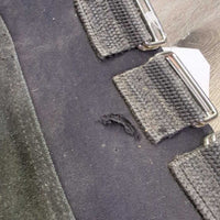 Thick Neoprene Closed Boots, velcro *gc/fair, dirty, faded, hairy, torn/frayed edges, rust, older, sm inside holes, slice
