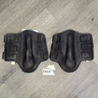 Thick Neoprene Closed Boots, velcro *gc/fair, dirty, faded, hairy, torn/frayed edges, rust, older, sm inside holes, slice
