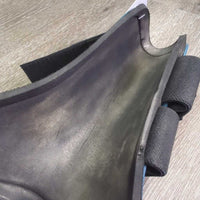 Open Front & Hind Boots, velcro *gc, scrapes, rubs, stains, mnr hair, dirty lining
