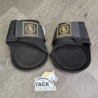Open Front & Hind Boots, velcro *gc, scrapes, rubs, stains, mnr hair, dirty lining
