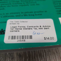 Legal Forms, Contracts & Advice for Horse Owners *xc, mnr bent corners