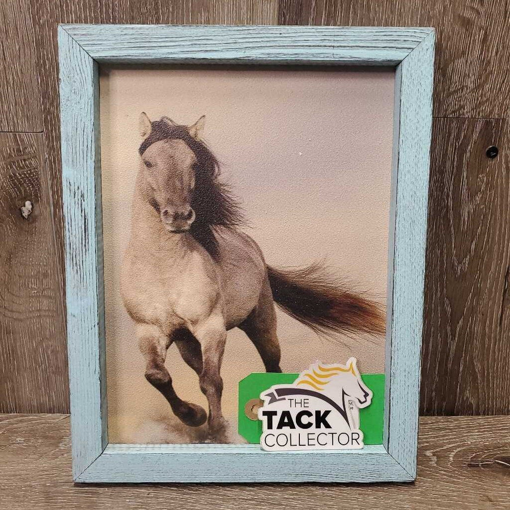 Grulla Running Horse Photo - Print, Barn Wood Frame *xc