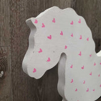 Craft Project Wood Cut out Rocking Horse *vgc, rubs, stains
