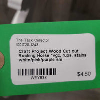 Craft Project Wood Cut out Rocking Horse *vgc, rubs, stains
