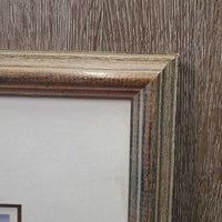 "Break of Dawn" Horses & Cowboys Painting - Print by John Ralph Schnurrenberger *vgc, dirt/film
