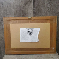 "Break of Dawn" Horses & Cowboys Painting - Print by John Ralph Schnurrenberger *vgc, dirt/film