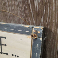 Wood Sign "Welcome ... to where we Stirrup a Little Fun" *vgc, chipped edges, stains?gunk