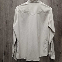 LS HVy Show shirt, Button Collar *vgc, mnr snags, seam puckers