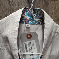 SS Show Shirt, Snap Collar *gc, older, snags, runs, puckers
