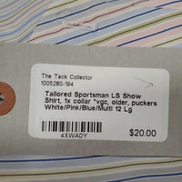 LS Show Shirt, 1x collar *vgc, older, puckers