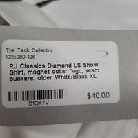 LS Show Shirt, magnet collar *vgc, seam puckers, older