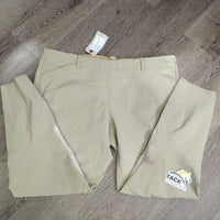 Side Zip Breeches *gc/fair, older, stains, knees: v.stretched? & stuck hay
