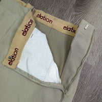 Side Zip Breeches *gc/fair, older, stains, knees: v.stretched? & stuck hay
