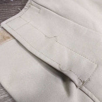 Side Zip Breeches *gc/fair, older, stains, knees: v.stretched? & stuck hay
