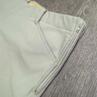Side Zip Suede Knee Breeches *gc, rubs, stains, older, pilly, faded, older

