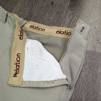 Side Zip Suede Knee Breeches *gc, rubs, stains, older, pilly, faded, older
