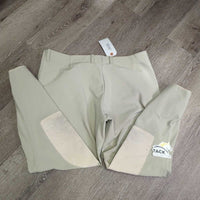 Side Zip Suede Knee Breeches *gc, rubs, stains, older, pilly, faded, older
