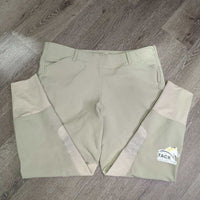 Side Zip Hvy Breeches *gc, older, v.pilly knees, stains, snags, shrunk?
