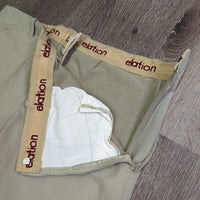 Side Zip Breeches *gc/fair, undone stitching, discolored seat, pilly inside, stretched knees, older, hairy velcro
