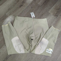 Side Zip Breeches *gc/fair, undone stitching, discolored seat, pilly inside, stretched knees, older, hairy velcro
