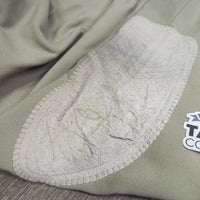 Side Zip Breeches *gc/fair, undone stitching, discolored seat, pilly inside, stretched knees, older, hairy velcro
