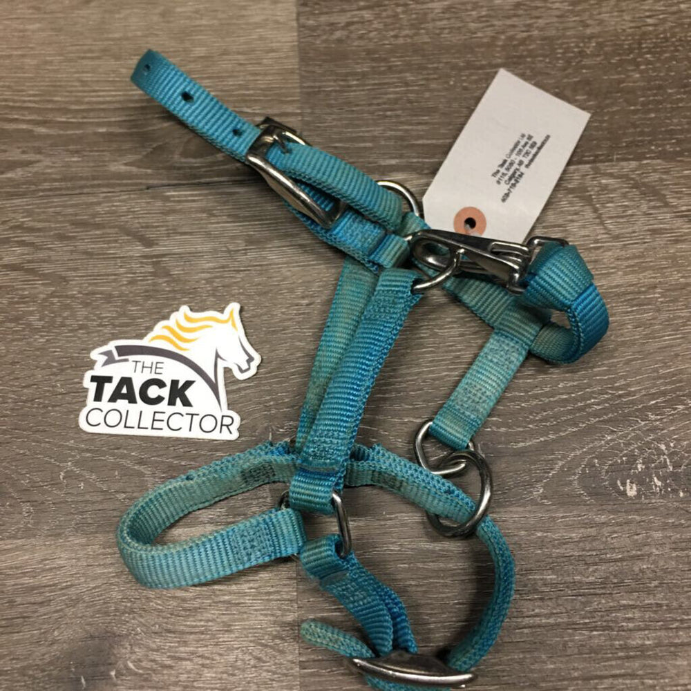 Nylon Halter, adj, snap *vgc, mnr hair, stained, faded