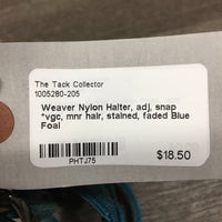 Nylon Halter, adj, snap *vgc, mnr hair, stained, faded
