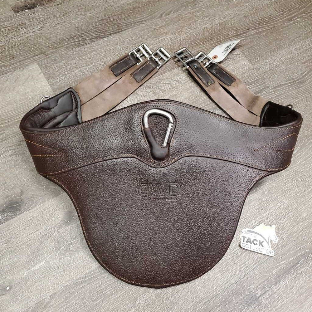 Lg Belly Girth, 2x els, Caribiner *xc, clean, sharp nameplate screws, elastic: mnr stains & stretched