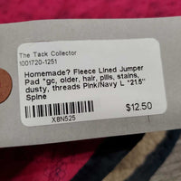 Homemade? Fleece Lined Jumper Pad *gc, older, hair, pills, stains, dusty, threads
