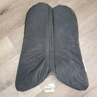 Foam Lined Half Pad, Front Inserts, Cotton Cover *gc, faded, dirt, hairy, crumbly inserts, older
