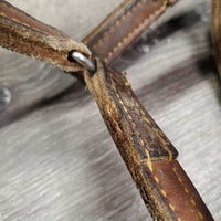 Slip Nose Leather Halter* gc/fair, older, clean, stains, scraped, cuts, dents, rubbed, rust
